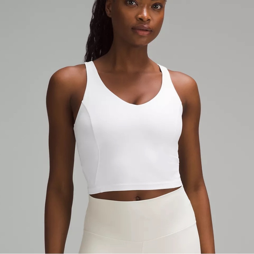 LULULEMON white align tank size 4!